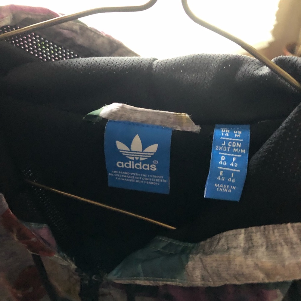 adidas floral windbreaker